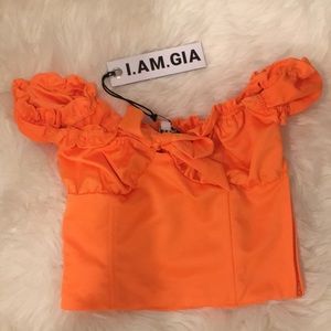 I.AM.GIA Orange Naomi Top